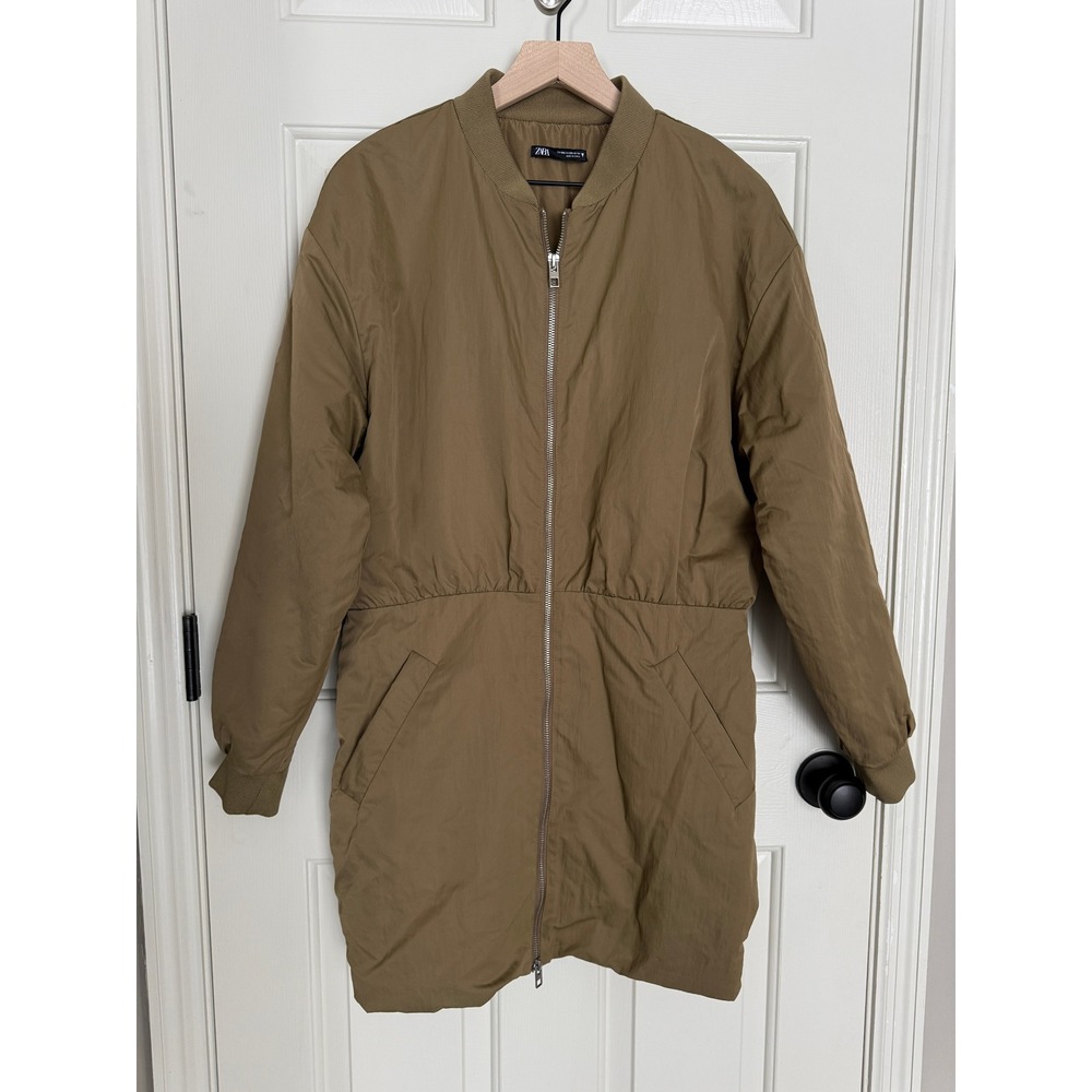 Zara Olive Green Bomber Jacket